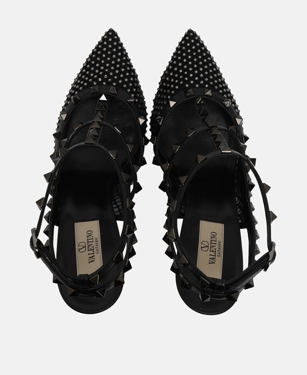 Valentino Garavani Rockstud Slingback pumps Black