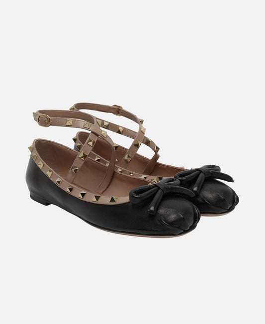 Valentino Garavani Rockstud Ballerina flat with straps