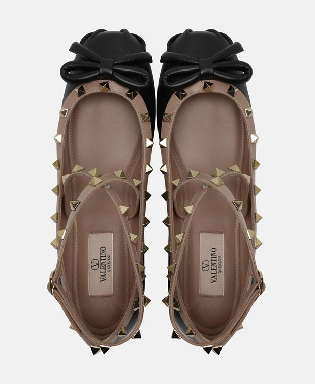 Valentino Garavani Rockstud Ballerina flat with straps