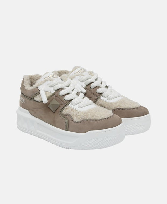 Valentino Garavani Roman stud Platform sneakers Taupe