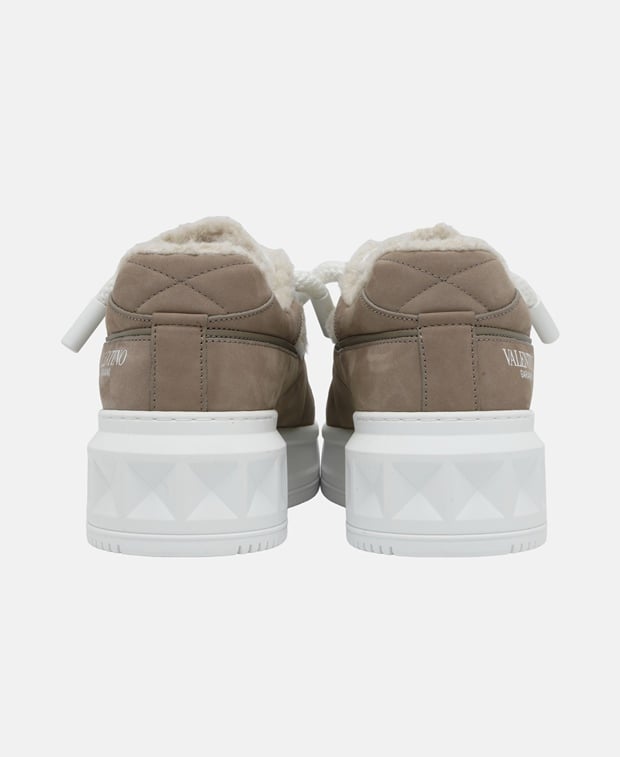 Valentino Garavani Roman stud Platform sneakers Taupe