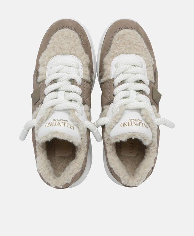 Valentino Garavani Roman stud Platform sneakers Taupe