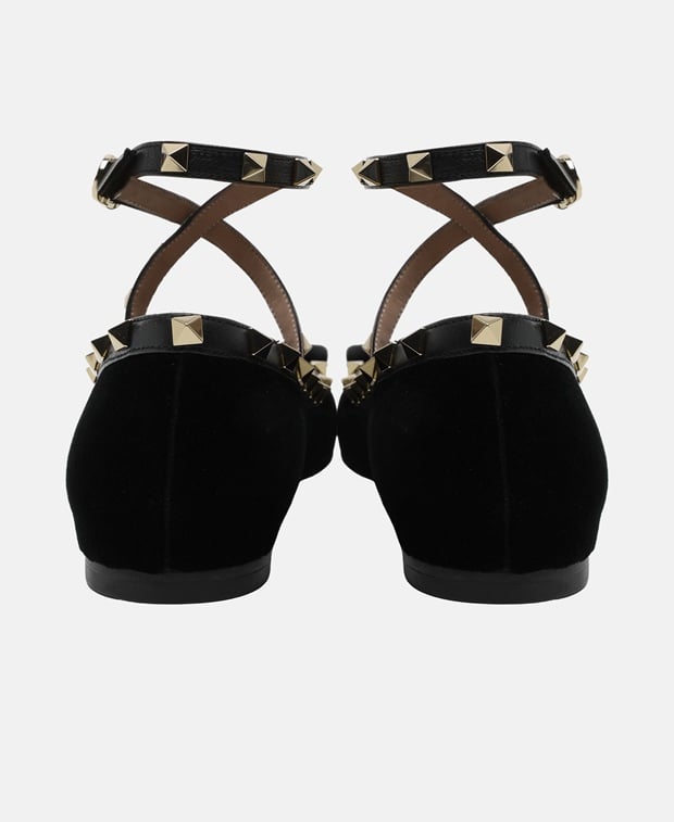 Valentino Garavani Rockstud Slingback ballerina Black
