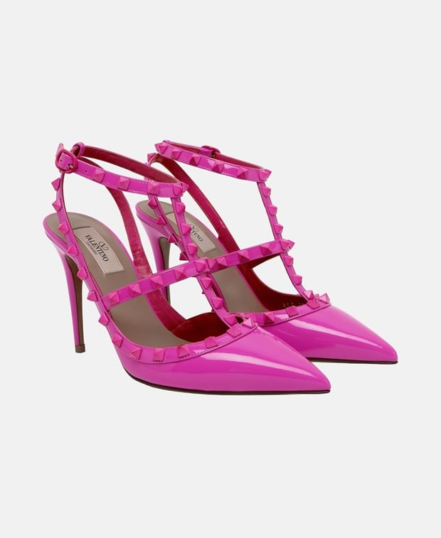 Valentino Garavani Rockstud Slingback pumps Fuchsia