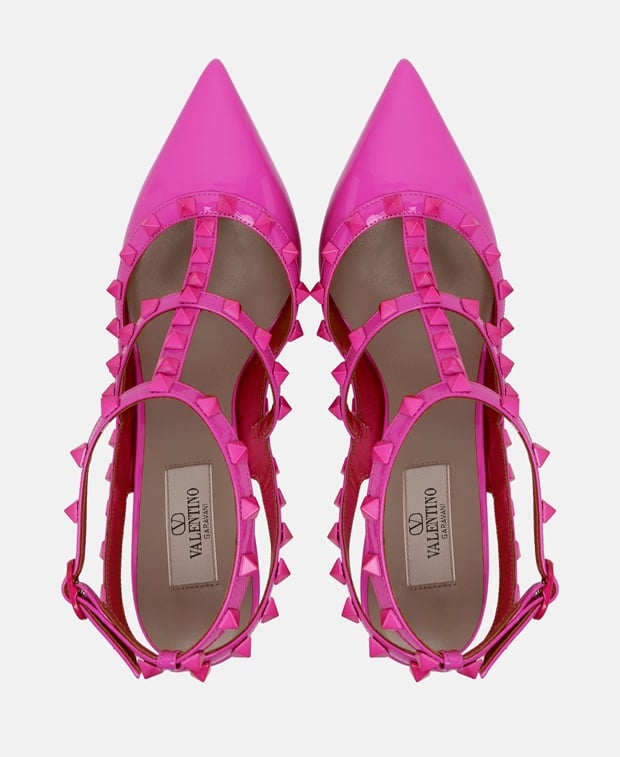 Valentino Garavani Rockstud Slingback pumps Fuchsia