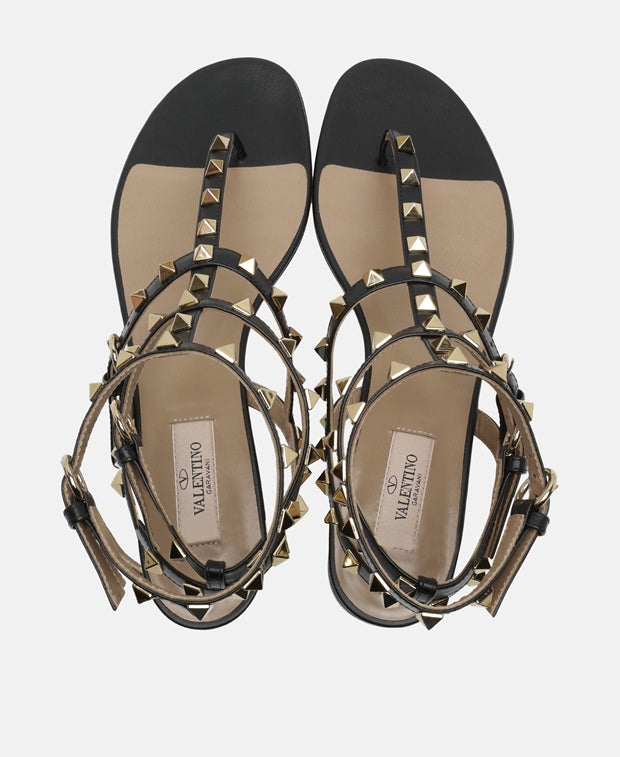 Valentino Garavani Rockstud Ankle strap sandals Black