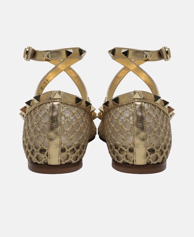 Valentino Garavani Rockstud Ballerina flat with straps