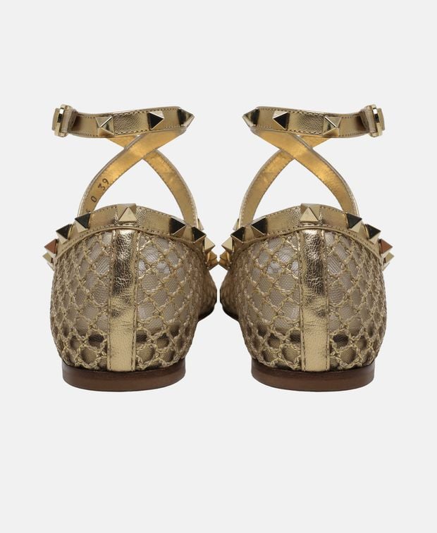 Valentino Garavani Ballerina flat with straps Rockstud