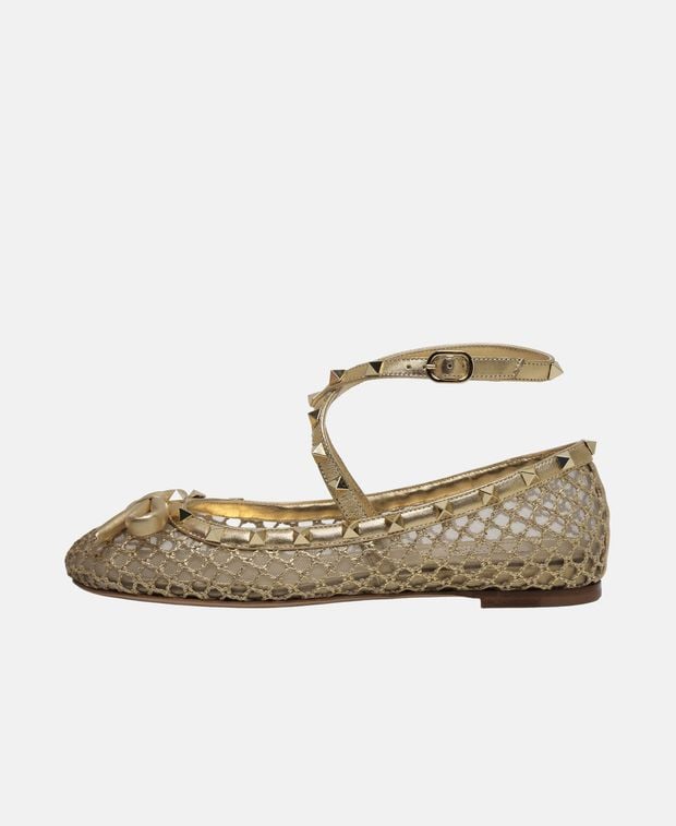 Valentino Garavani Ballerina flat with straps Rockstud