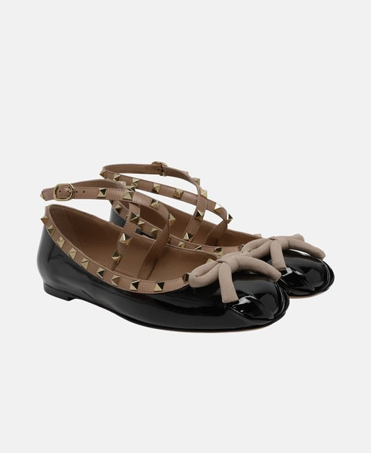 Valentino Garavani Rockstud Ballerina flat with straps