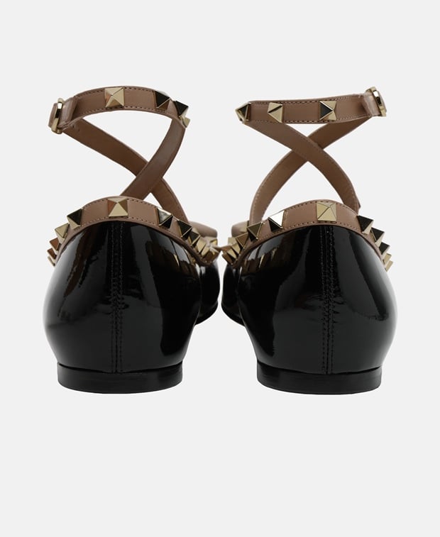 Valentino Garavani Rockstud Ballerina flat with straps