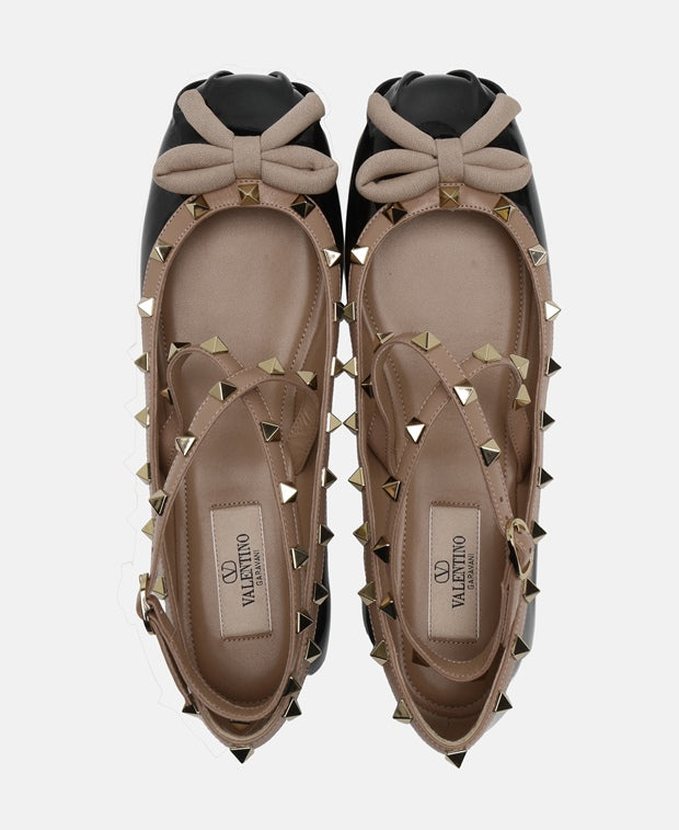 Valentino Garavani Rockstud Ballerina flat with straps