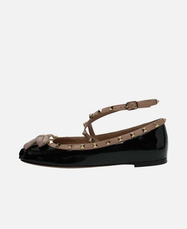 Valentino Garavani Rockstud Ballerina flat with straps