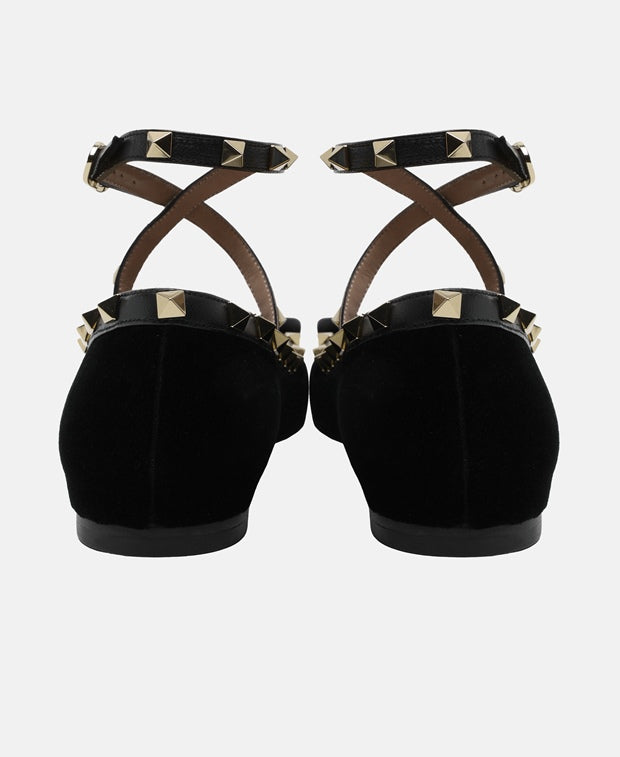 Valentino Garavani Rockstud Ballerina flat with straps
