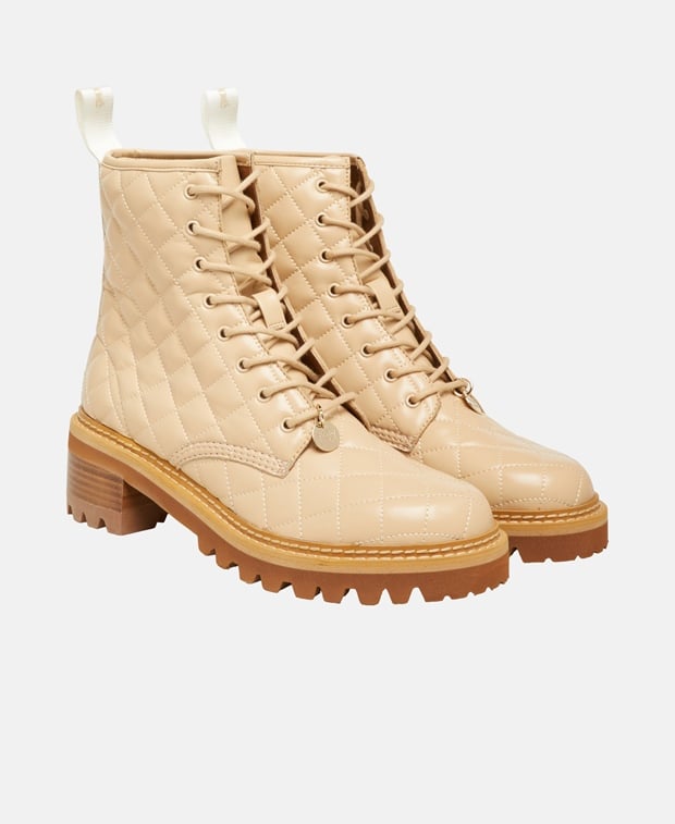 See by Chloé Lace-up ankle boot Natural