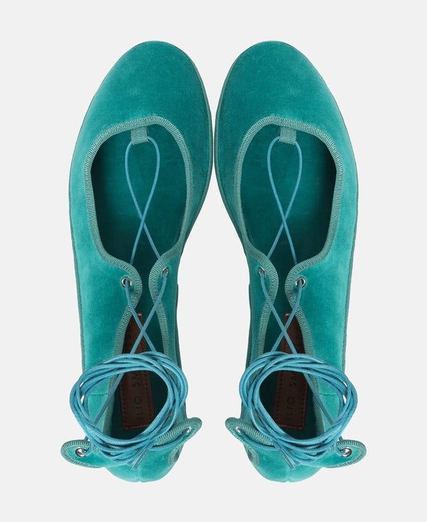 Gia Borghini Ballerina with calf lacing