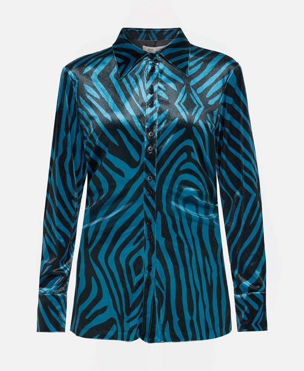 Diane von Furstenberg Long-sleeved blouse Slate Blue