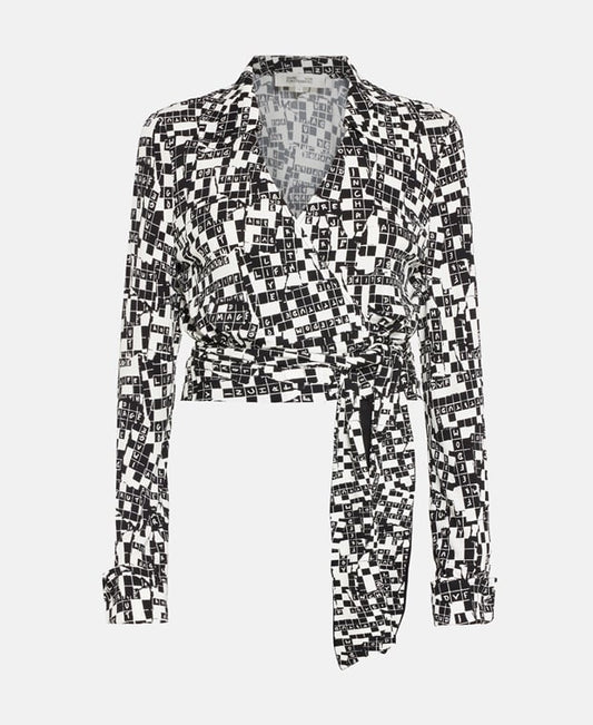 Diane von Furstenberg Wrap blouse Black