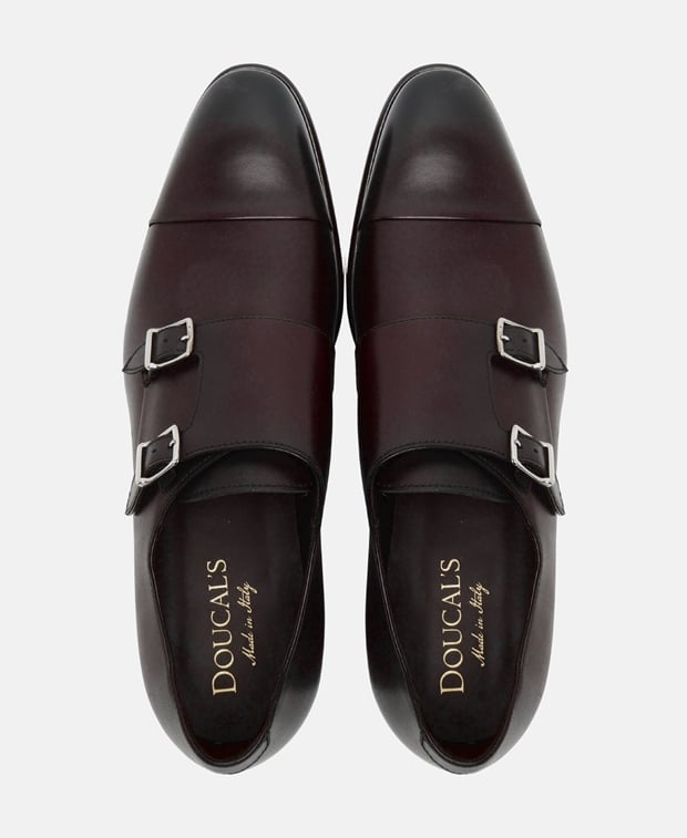 Doucal's Deco Double monkstraps Anthracite