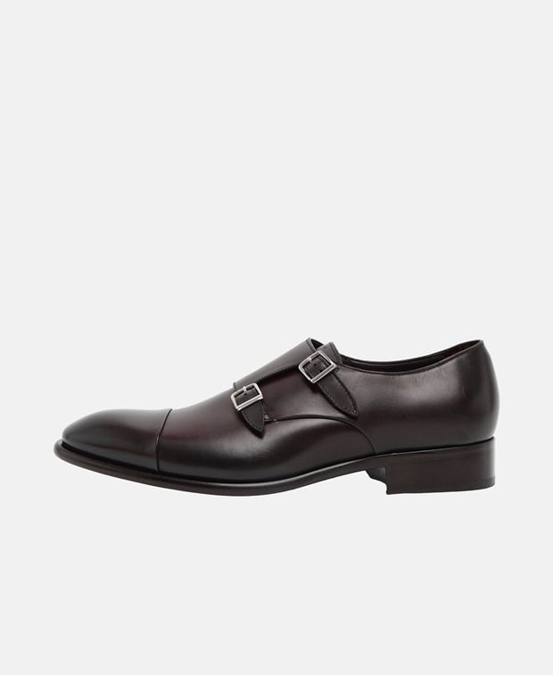Doucal's Deco Double monkstraps Anthracite