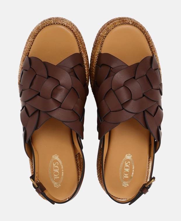 Tod's Platform sandals Zeppa Rafia
