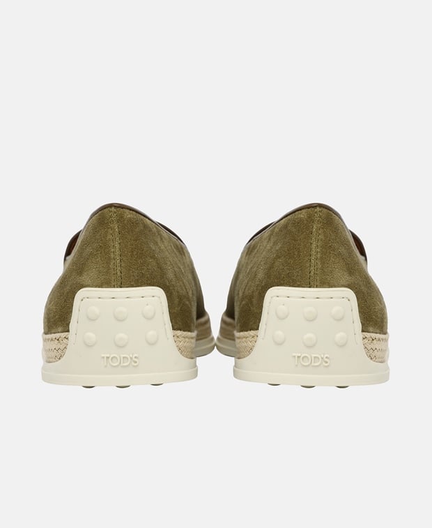 Tod's Nappina Gomma Rfia TV Loafers Khaki