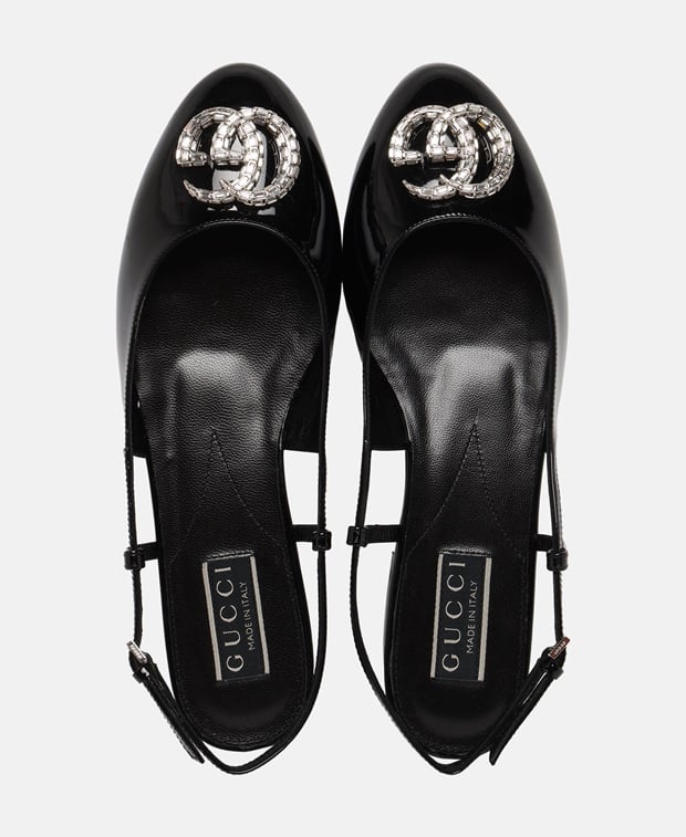 Gucci Slingback ballerina vernice