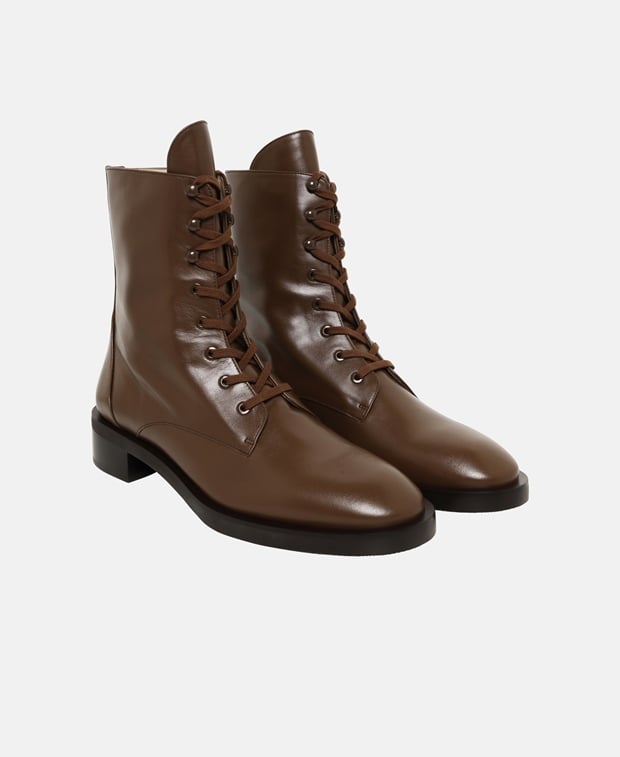 Stuart Weitzman Sondra Sleek Bootie Lace-up ankle boot