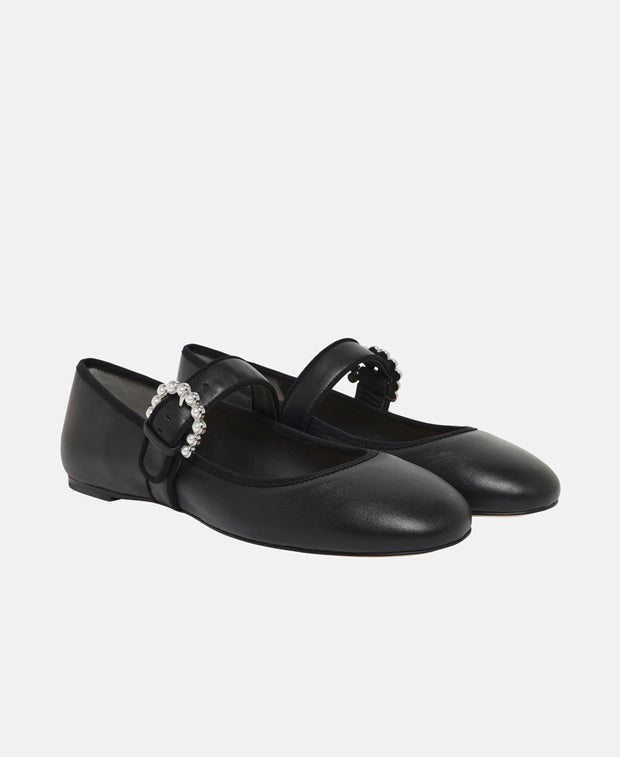 Stuart Weitzman Ballerina flat with straps Piper