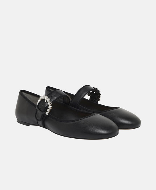 Stuart Weitzman Ballerina flat with straps Piper