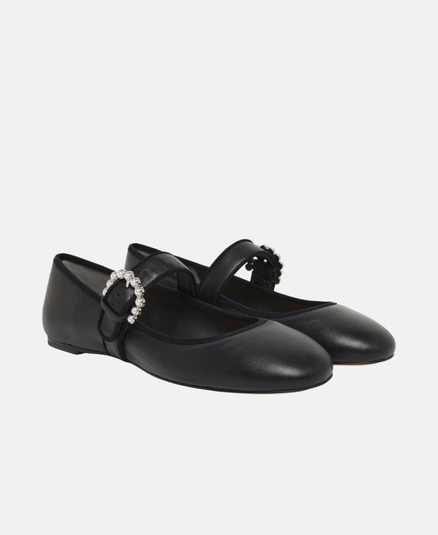 Stuart Weitzman Ballerina flat with straps Piper