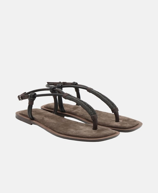Brunello Cucinelli Ankle strap sandals Brown