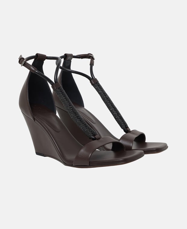 Brunello Cucinelli Wedge sandals Dark Brown