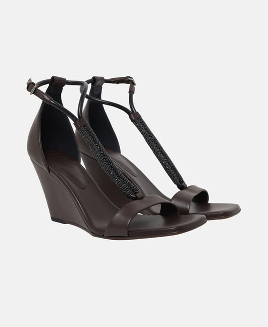 Brunello Cucinelli Wedge sandals Dark Brown