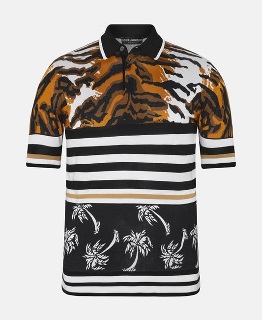 Dolce & Gabbana Silk polo shirt Black