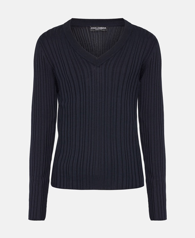 Dolce & Gabbana Long-sleeved jumper Midnight Blue