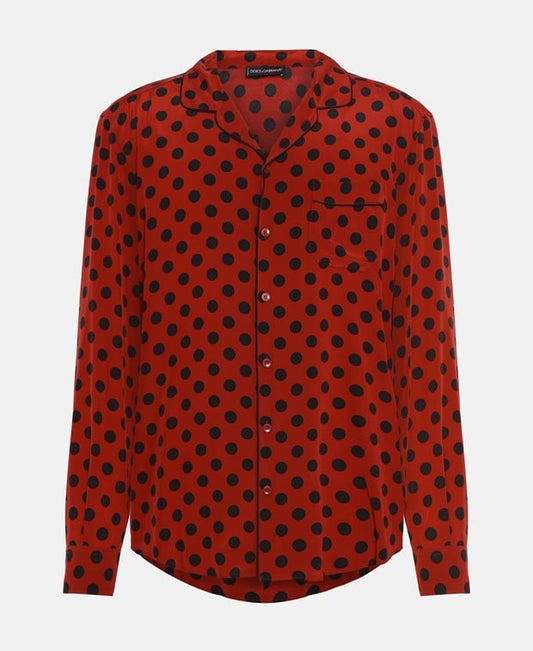 Dolce & Gabbana Long-sleeved shirt - regular fit Red