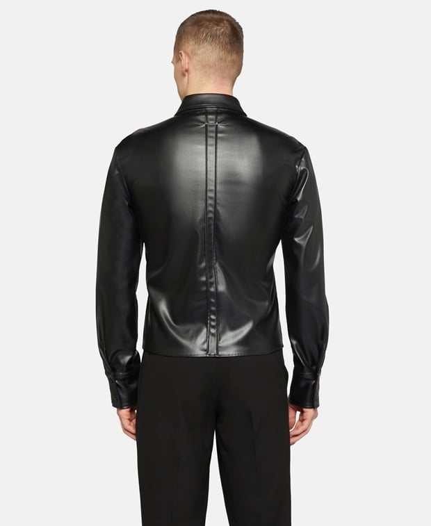 MM6 Maison Margiela Leather-look shirt