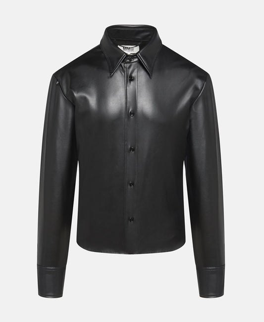 MM6 Maison Margiela Leather-look shirt
