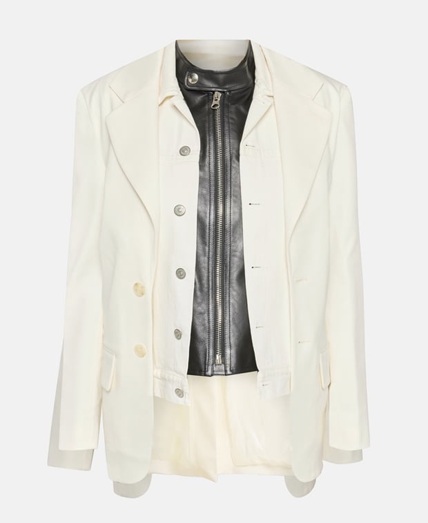 Maison Margiela Double-layered coat White