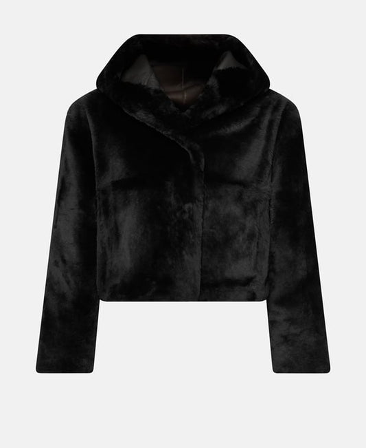 Yves Salomon Lamb fur jacket Brown