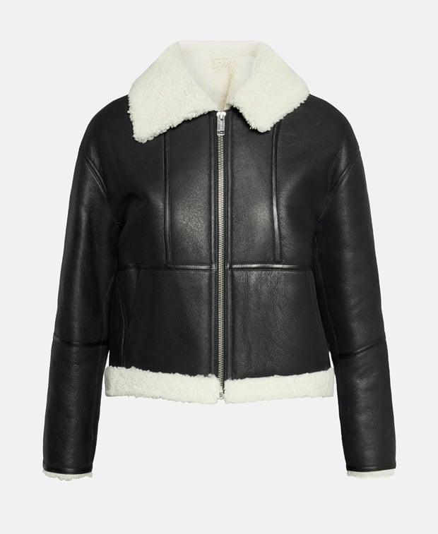 Yves Salomon Lamb's leather leather jacket