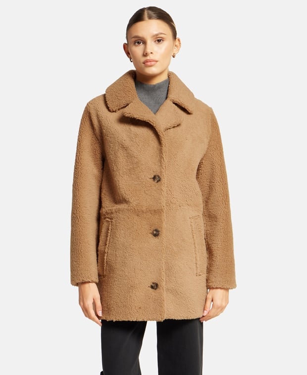 Yves Salomon Lamb leather coat