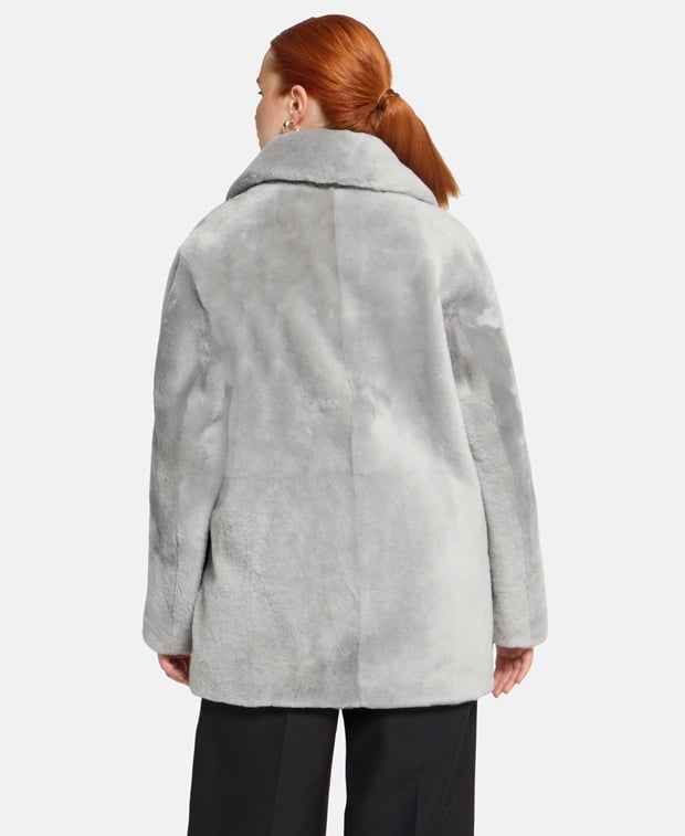Yves Salomon Lamb leather coat
