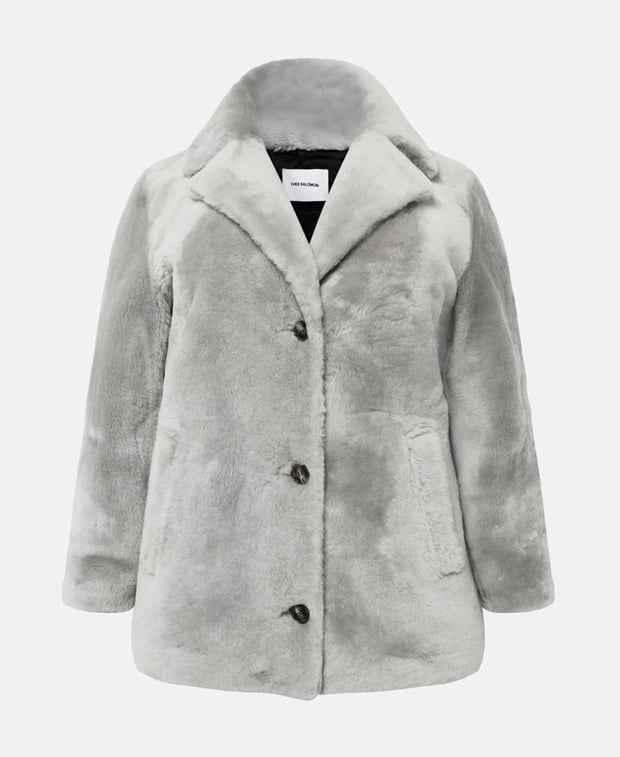 Yves Salomon Lamb leather coat