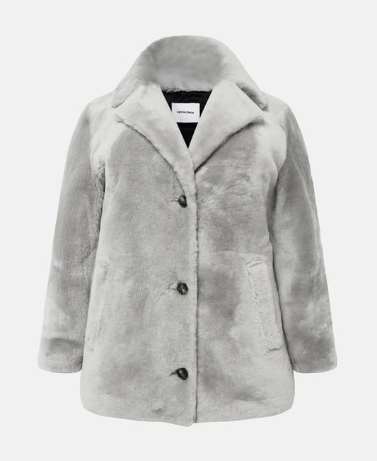 Yves Salomon Lamb leather coat
