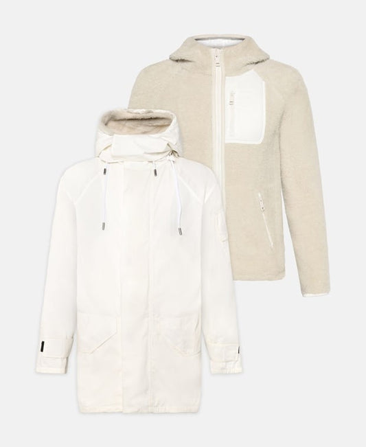 Yves Salomon Reversible lamb leather jacket White