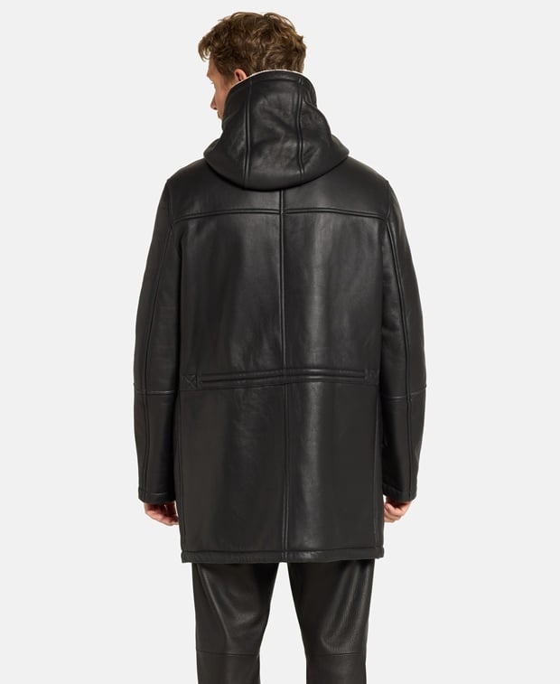 Yves Salomon Leather coat Off-white