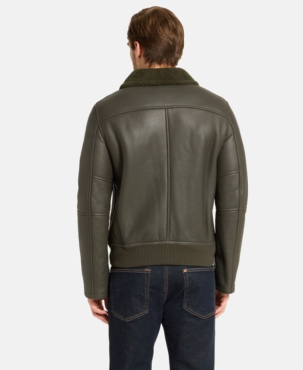 Yves Salomon Shearling jacket Khaki