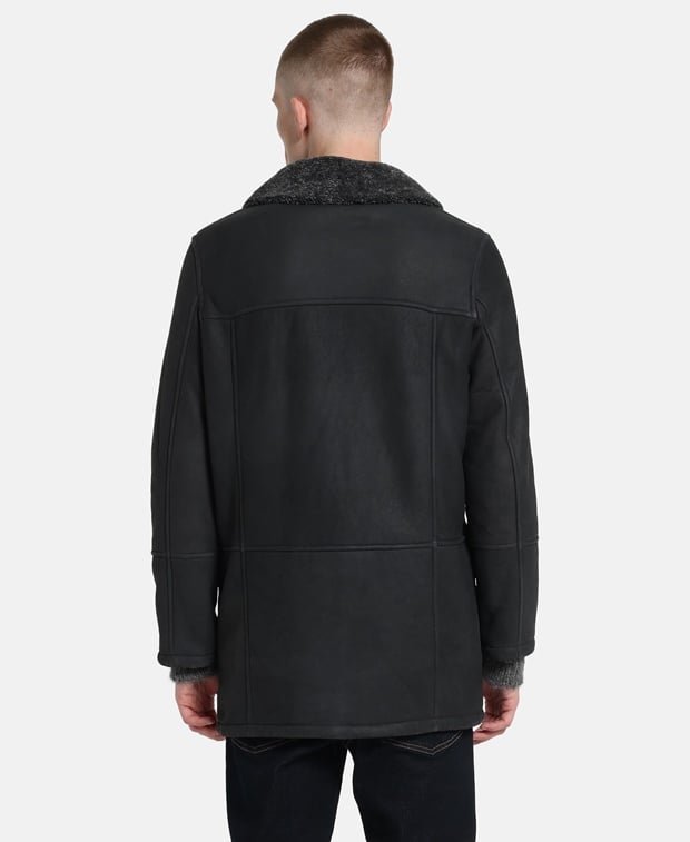Yves Salomon Leather jacket Dark Grey